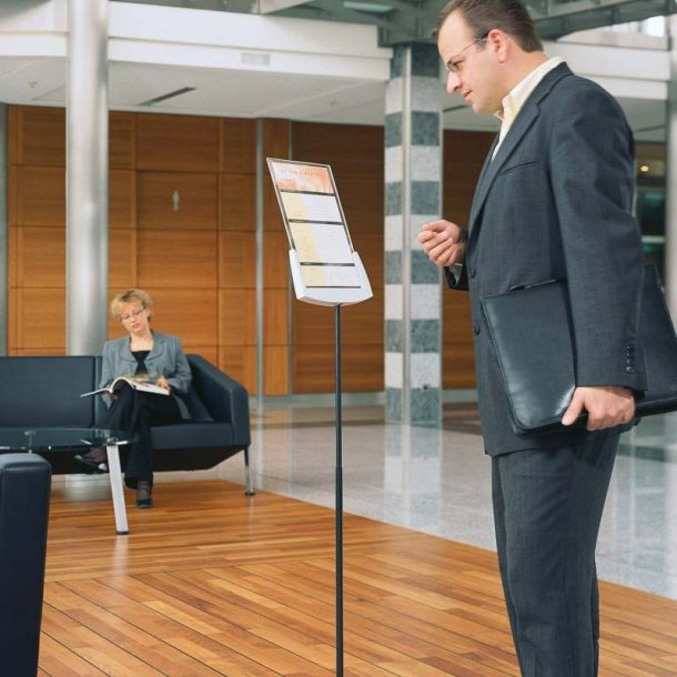 Durable Infostander A4 Sherpa - indendrs - teleskop - gr