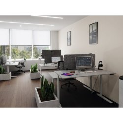 Durable foldbare lyddmpende skrmvg - 120 cm mrkegr filt