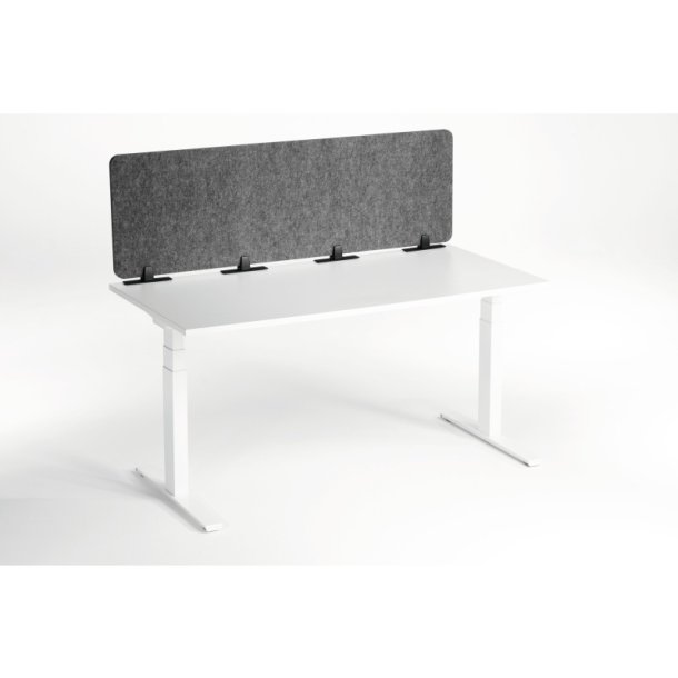 Durable foldbare lyddmpende skrmvg - 160 cm mrkegr filt