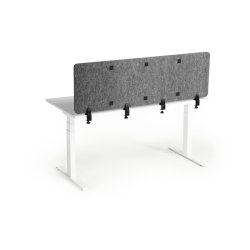 Durable foldbare lyddmpende skrmvg - 160 cm mrkegr filt