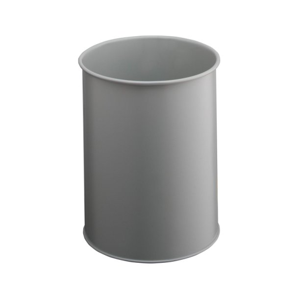 Durable 15 liter metal papirkurv - gr metal