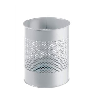 Durable 15 liter metal papirkurv - hulm�nster gr� metal