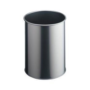 Durable 15 liter metal papirkurv - s�lv metal