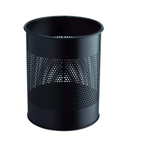 Durable 15 liter metal papirkurv - hulm�nster sort metal