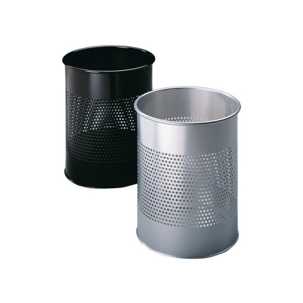 Durable 15 liter metal papirkurv - hulmnster sort metal