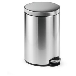 Durable 12 liter pedalspand - Softclose - rustfri stl