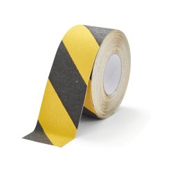 Durable Duraline skridsikker tape Grip - 75mm sort og gul stribet