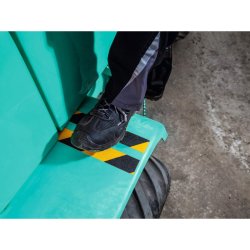 Durable Duraline skridsikker tape Grip+ - 25mm sort og gul stribet