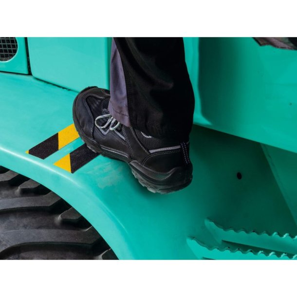 Durable Duraline skridsikker tape Grip+ - 25mm sort og gul stribet