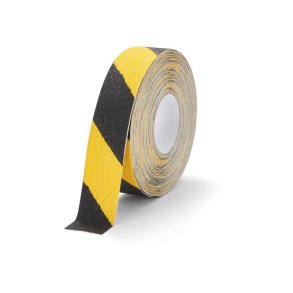 Durable Duraline skridsikker tape Grip+ - 50mm sort og gul stribet