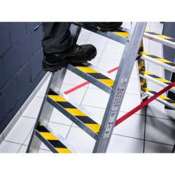 Durable Duraline skridsikker tape Grip+ - 50mm sort og gul stribet