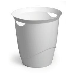 Durable 16 liter Trend papirkurv - hvid plast
