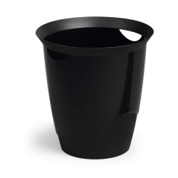 Durable 16 liter Trend papirkurv - sort plast