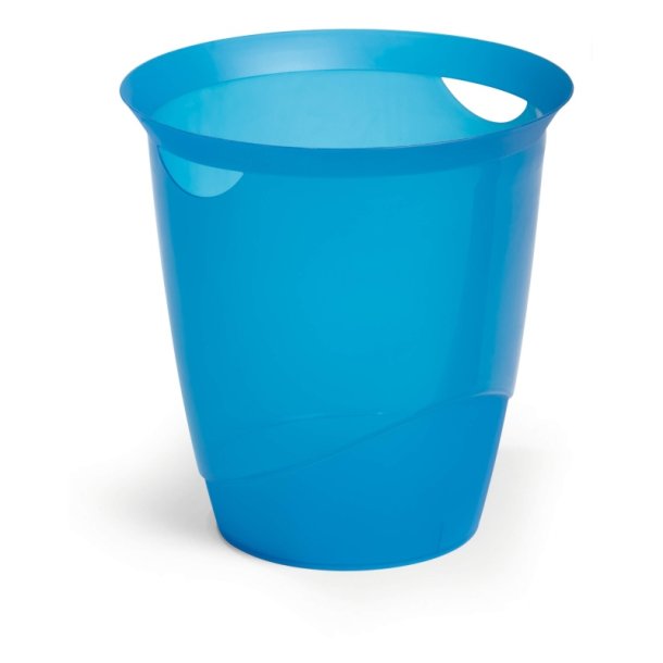 Durable 16 liter Trend papirkurv - transparent grn plast