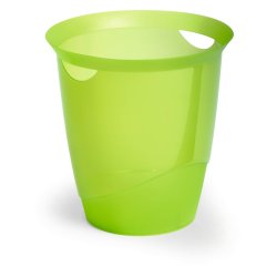 Durable 16 liter Trend papirkurv - transparent grn plast