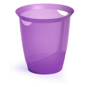 Durable 16 liter Trend papirkurv - transparent lilla plast