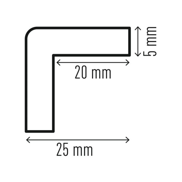 Durable Hjrnebeskytter 1 meter - magnetisk - 26x26mm - sort-gul
