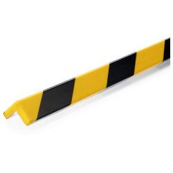 Durable Hjrnebeskytter 1 meter - selvklbende - 25x25mm - sort-gul