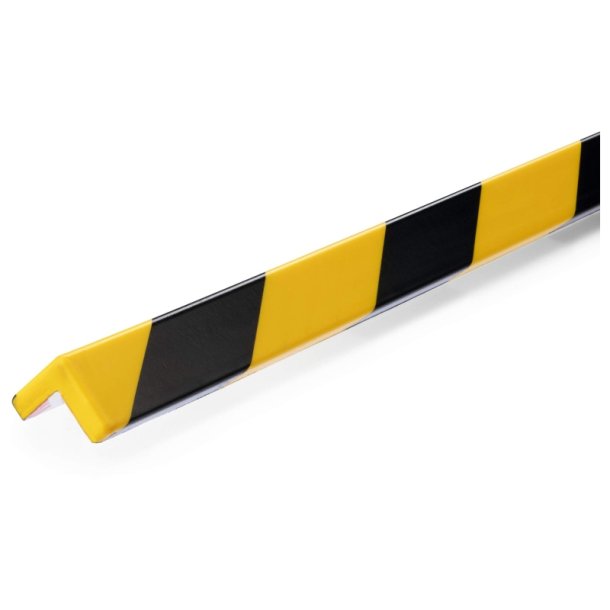 Durable Hjrnebeskytter 1 meter - selvklbende - 25x25mm - sort-gul