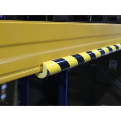 Durable Hjrnebeskytter 1 meter - magnetisk - rund - sort-gul