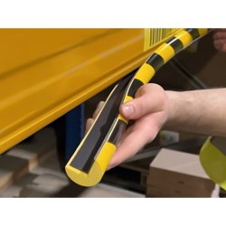 Durable Hjrnebeskytter 1 meter - magnetisk - rund - sort-gul