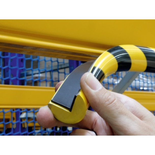Durable Hjrnebeskytter 1 meter - magnetisk - rund - sort-gul
