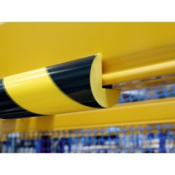 Durable Hjrnebeskytter 1 meter - magnetisk - rund - sort-gul