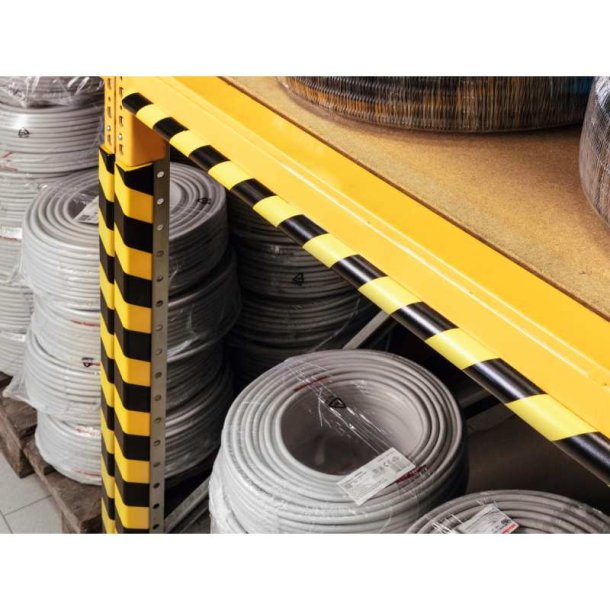 Durable Hjrnebeskytter 1 meter - selvklbende - rund - sort-gul