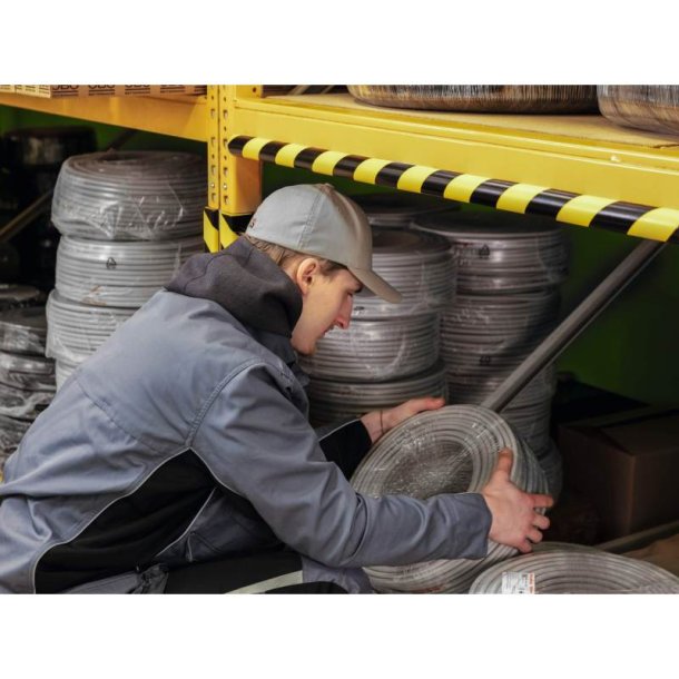 Durable Hjrnebeskytter 1 meter - selvklbende - rund - sort-gul