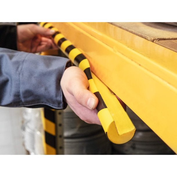 Durable Hjrnebeskytter 1 meter - selvklbende - rund - sort-gul