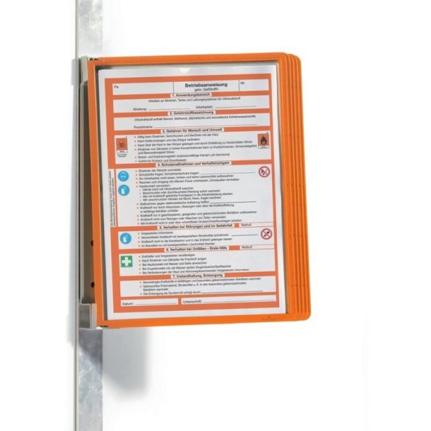 Durable Registersystem Vario wall Magnetisk - 5 orange rammer