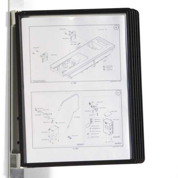 Durable Registersystem Vario wall Magnetisk - 5 sorte rammer