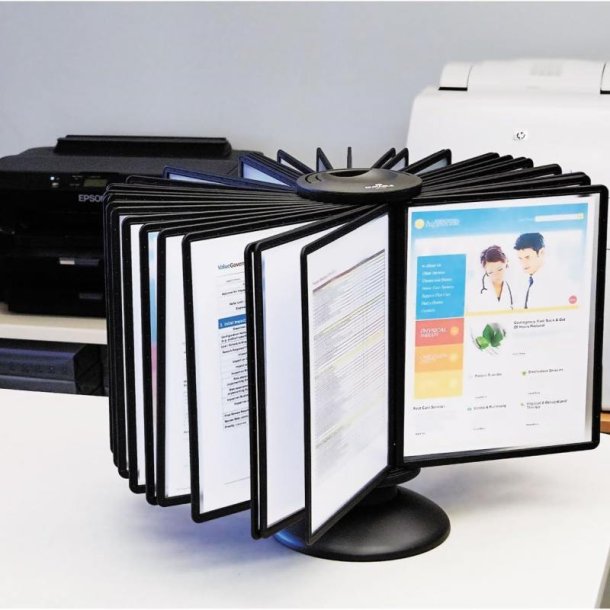 Durable Registersystem Sherpa carousel table - 40 sorte rammer