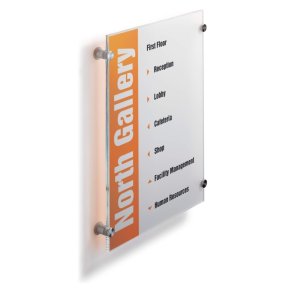 Durable Crystal Sign drskilt A3 Akryl - stende og liggende