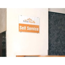 Durable Crystal Sign drskilt A3 Akryl - stende og liggende