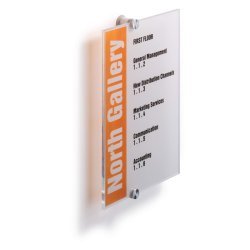 Durable Crystal Sign drskilt A4 Akryl - stende og liggende