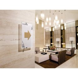 Durable Crystal Sign drskilt A4 Akryl - stende og liggende