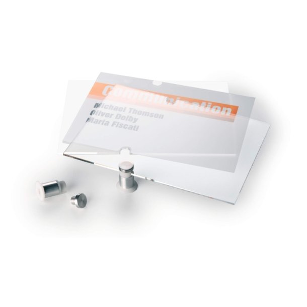 Durable Crystal Sign drskilt A5 Akryl - stende og liggende