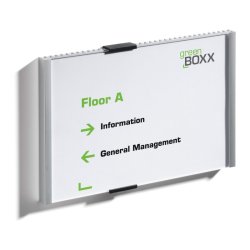 Durable Info Sign drskilt A5 - aluminium - liggende