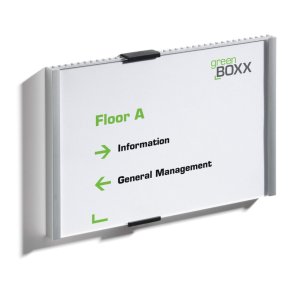 Durable Info Sign drskilt A5 - aluminium - liggende