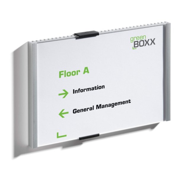 Durable Info Sign drskilt A5 - aluminium - liggende