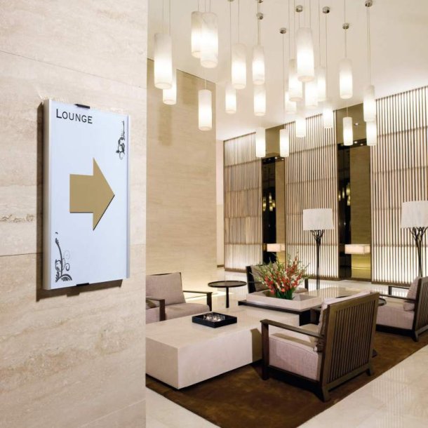 Durable Info Sign drskilt A4 - aluminium - Stende