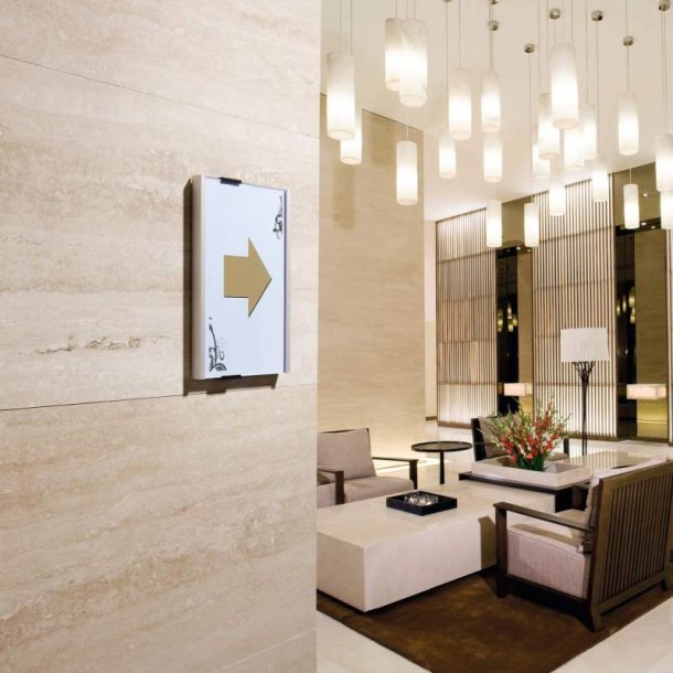 Durable Info Sign drskilt A5 - aluminium - Stende