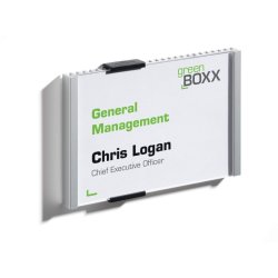 Durable Info Sign drskilt A6 - aluminium - liggende