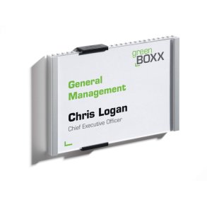 Durable Info Sign drskilt A6 - aluminium - liggende