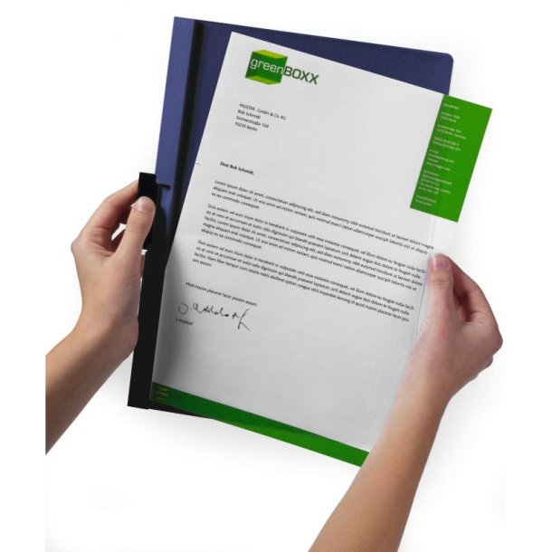 Durable Duraclip 60 Klemmappe A4 - til 60 Ark - hvid bagside