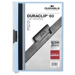 Durable Duraclip 60 Klemmappe A4 - til 60 Ark - bl bagside