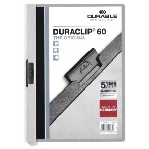 Durable Duraclip 60 Klemmappe A4 - til 60 Ark - gr� bagside