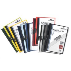Durable Duraclip 30 Klemmappe A4 - til 30 Ark - assorteret