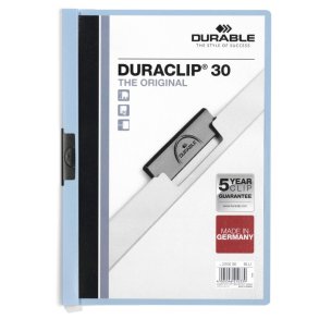 Durable Duraclip 30 Klemmappe A4 - til 30 Ark - bl� bagside